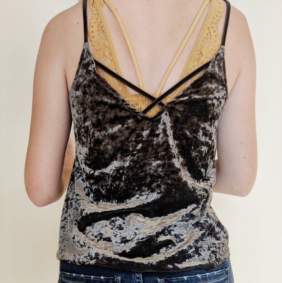 Velvet dark green american eagle tank top - Picture 4 of 5